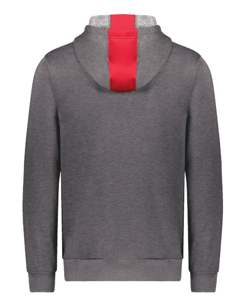 Unisex Eco Revive™ Three-Season Triblend Fleece Hooded Sweatshirt - Scarlet/ Carbon Heather