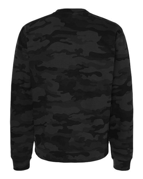 Unisex Midweight Crewneck Sweatshirt - Black Camo