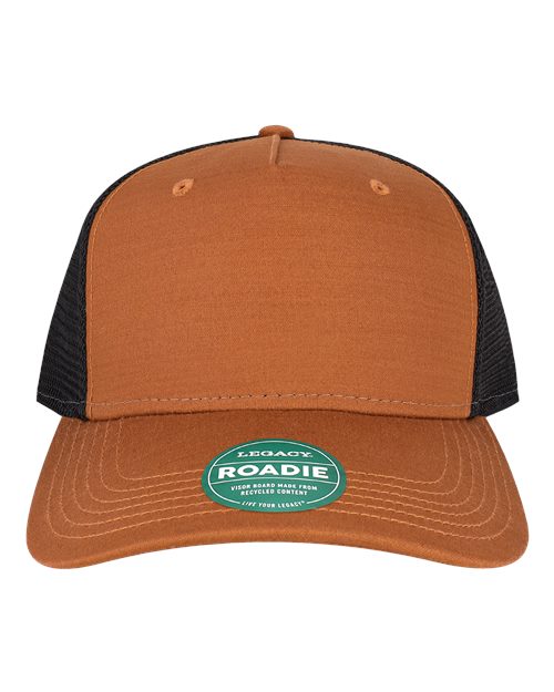 Five-Panel Adjustable Cap - Copper Slub/ Black