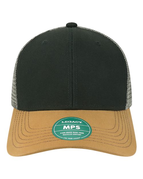 Mid-Pro Snapback Trucker Cap - Black/ Caramel/ Dark Grey
