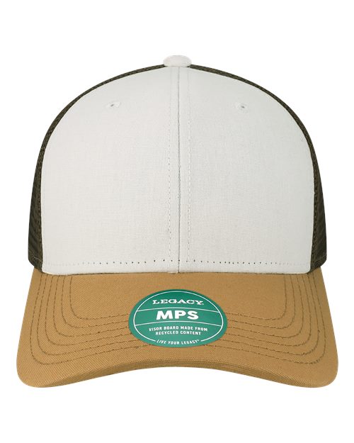 Mid-Pro Snapback Trucker Cap - White/ Caramel/ Brown