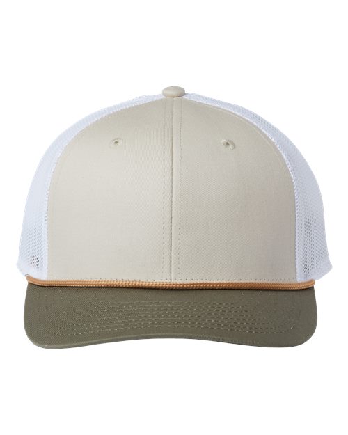 Everyday Rope Trucker Cap - Stone/ Light Olive/ White