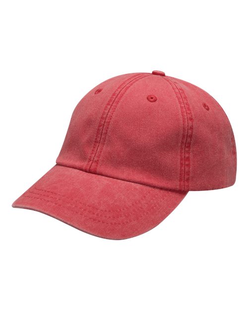 Optimum Pigment-Dyed Dad Hat - Red