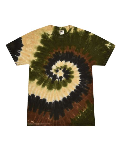 Youth Multi-Color Tie-Dyed T-Shirt - Camo Swirl