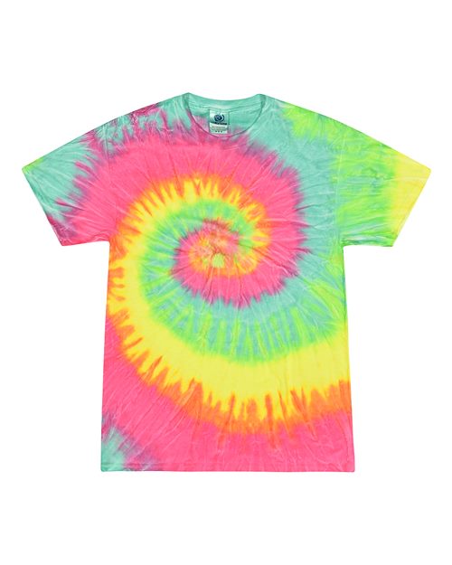 Youth Multi-Color Tie-Dyed T-Shirt - Minty Rainbow
