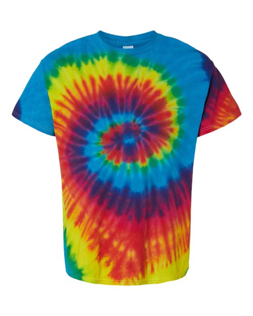 Youth Multi-Color Tie-Dyed T-Shirt - Reactive Rainbow