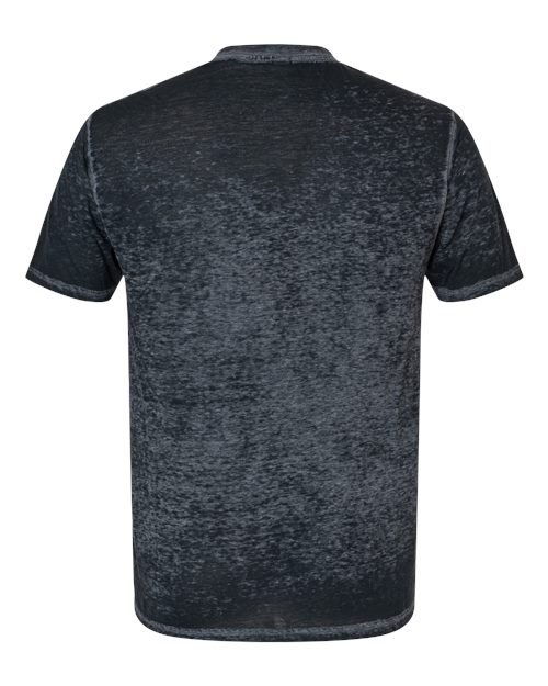 Unisex Acid Wash Burnout T-Shirt - Twilight Black