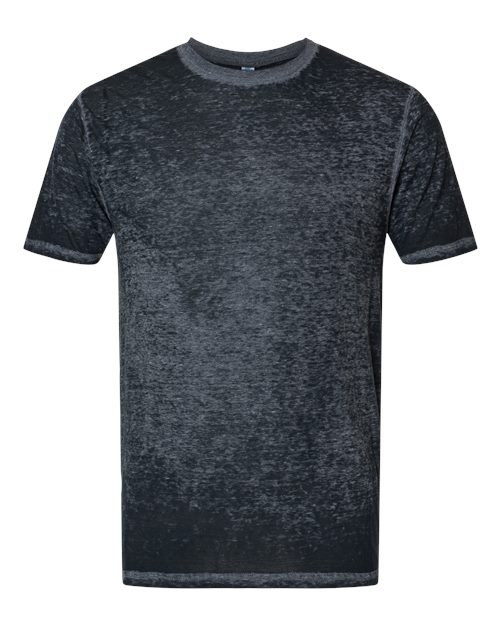 Unisex Acid Wash Burnout T-Shirt - Twilight Black