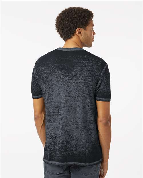 Unisex Acid Wash Burnout T-Shirt - Twilight Black