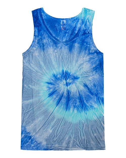 Unisex Tie-Dyed Tank Top - Blue Jerry