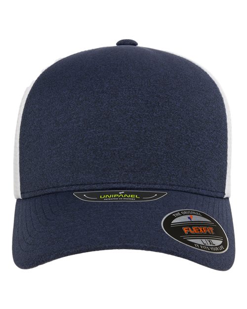 Unipanel™ Trucker Cap - Melange Navy/ White