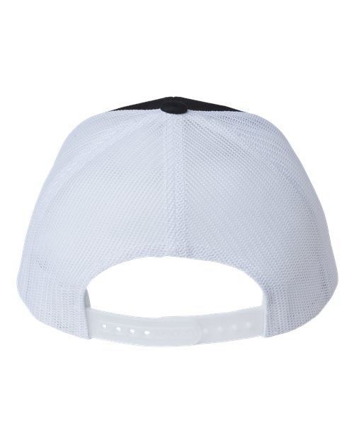 Sustainable Retro Trucker Cap - Black/ White