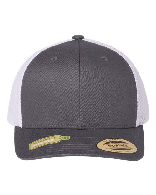 Sustainable Retro Trucker Cap - Charcoal/ White