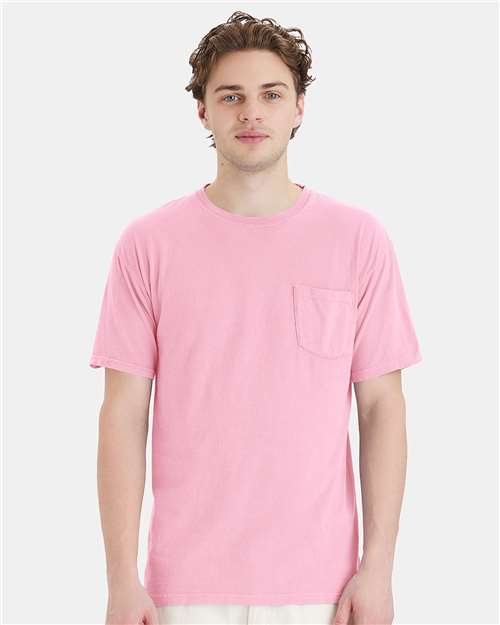 Unisex Garment-Dyed Pocket T-Shirt - Cotton Candy