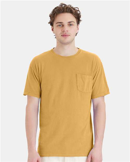 Unisex Garment-Dyed Pocket T-Shirt - Artisan Gold