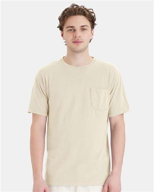 Unisex Garment-Dyed Pocket T-Shirt - Parchment