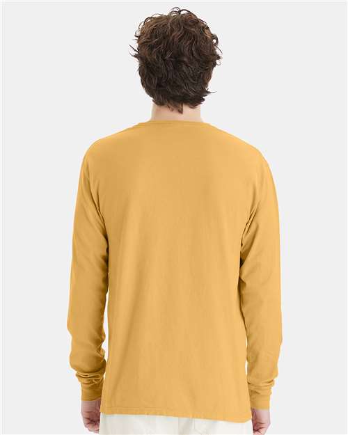 Unisex Garment-Dyed Long Sleeve T-Shirt - Artisan Gold