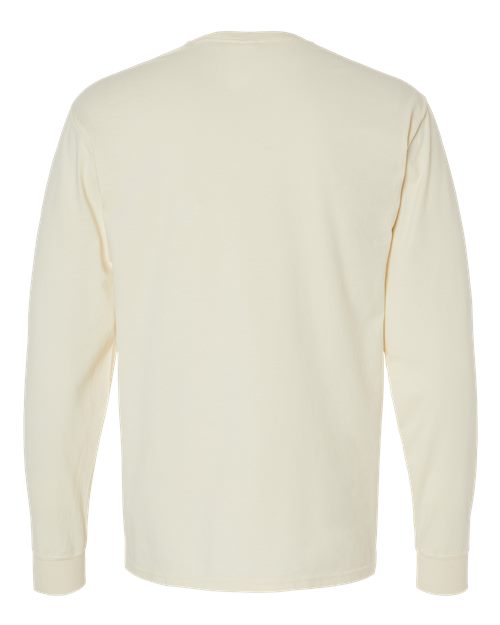 Unisex Garment-Dyed Long Sleeve T-Shirt - Parchment