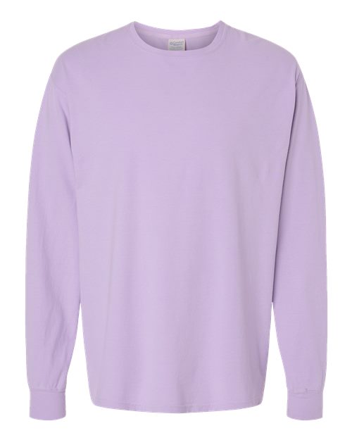 Unisex Garment-Dyed Long Sleeve T-Shirt - Future Lavender