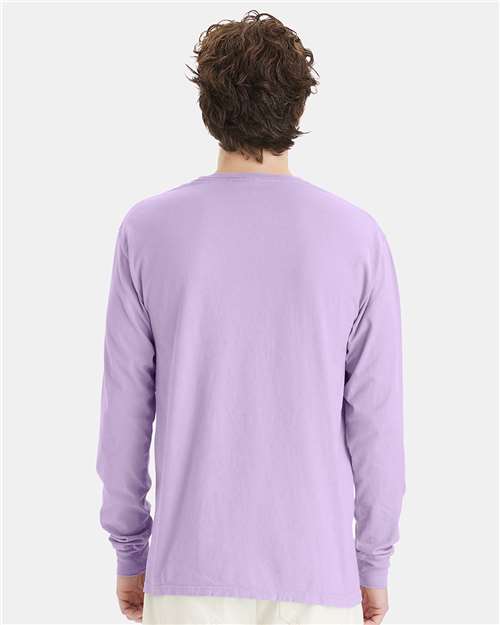 Unisex Garment-Dyed Long Sleeve T-Shirt - Future Lavender