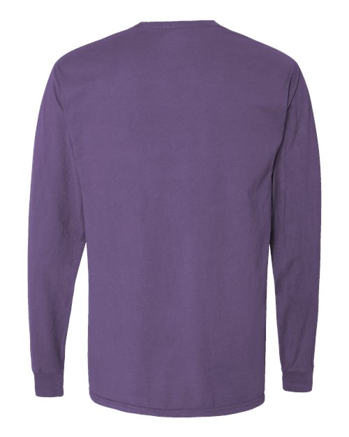 Unisex Garment-Dyed Long Sleeve T-Shirt - Grape Soda