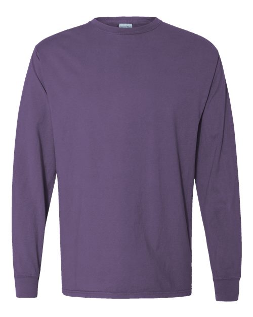 Unisex Garment-Dyed Long Sleeve T-Shirt - Grape Soda
