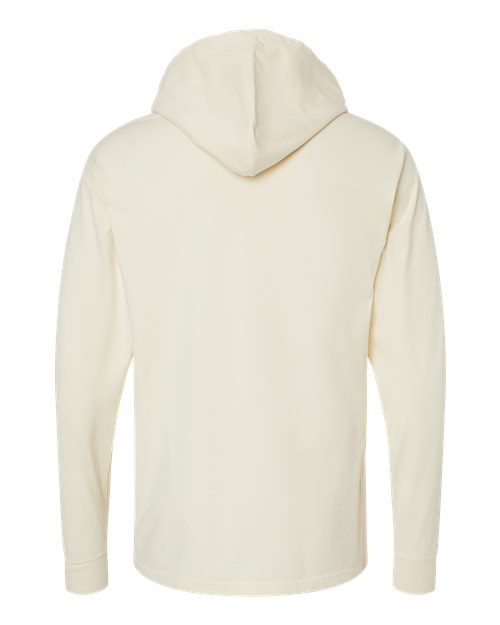 Unisex Garment-Dyed Jersey Hooded Long Sleeve T-Shirt - Parchment