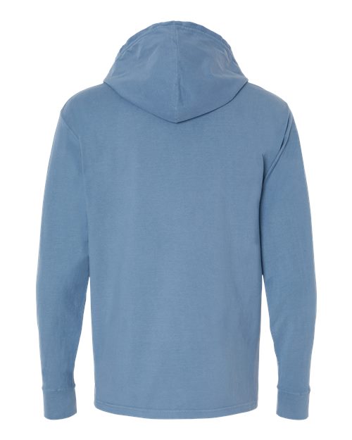 Unisex Garment-Dyed Jersey Hooded Long Sleeve T-Shirt - Saltwater