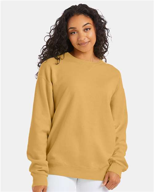 Unisex Garment-Dyed Crewneck Sweatshirt - Artisan Gold