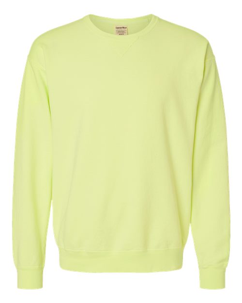 Unisex Garment-Dyed Crewneck Sweatshirt - Chic Lime