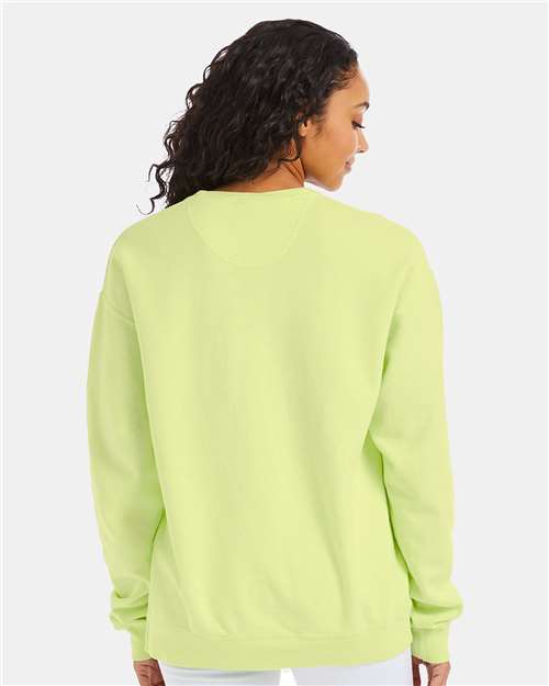 Unisex Garment-Dyed Crewneck Sweatshirt - Chic Lime