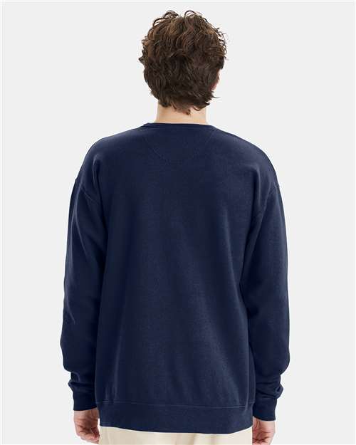 Unisex Garment-Dyed Crewneck Sweatshirt - Navy