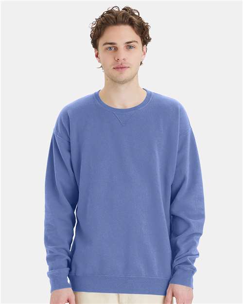 Unisex Garment-Dyed Crewneck Sweatshirt - Frontier Blue