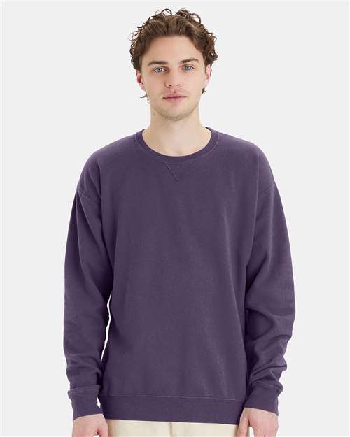 Unisex Garment-Dyed Crewneck Sweatshirt - Grape Soda