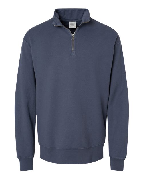 Unisex Garment-Dyed Quarter-Zip Sweatshirt - Anchor Slate