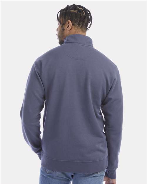 Unisex Garment-Dyed Quarter-Zip Sweatshirt - Anchor Slate