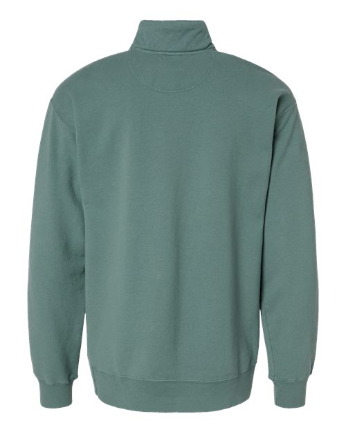 Unisex Garment-Dyed Quarter-Zip Sweatshirt - Cypress Green