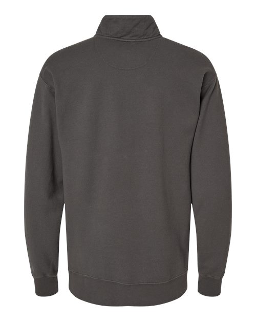 Unisex Garment-Dyed Quarter-Zip Sweatshirt - New Railroad Grey