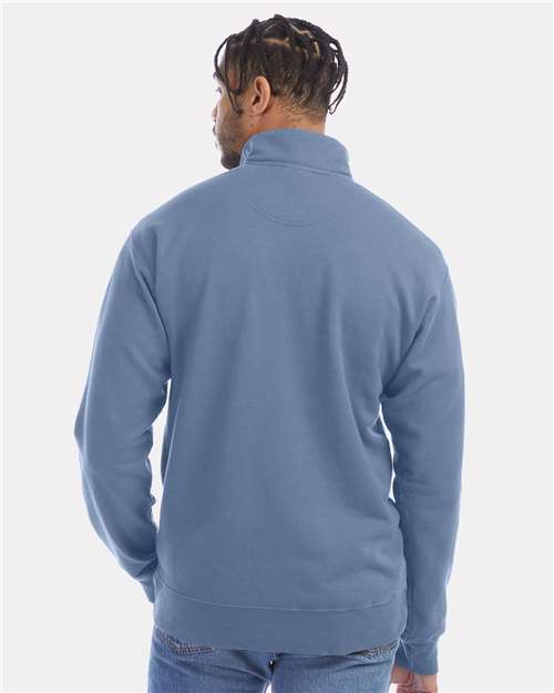 Unisex Garment-Dyed Quarter-Zip Sweatshirt - Saltwater