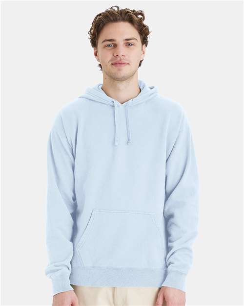 Unisex Garment-Dyed Hooded Sweatshirt - Soothing Blue