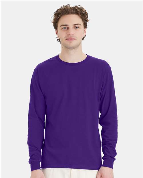 Essential-T Long Sleeve T-Shirt - Athletic Purple