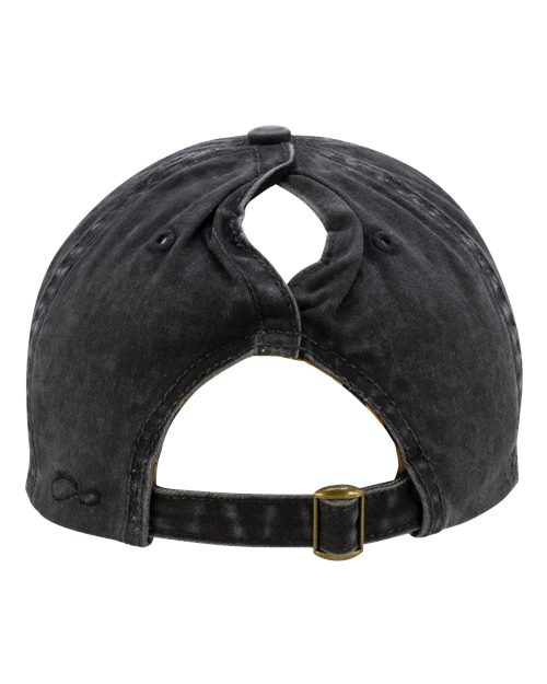 Women's Pigment-Dyed with Fashion Undervisor Cap - Black/ Leopard