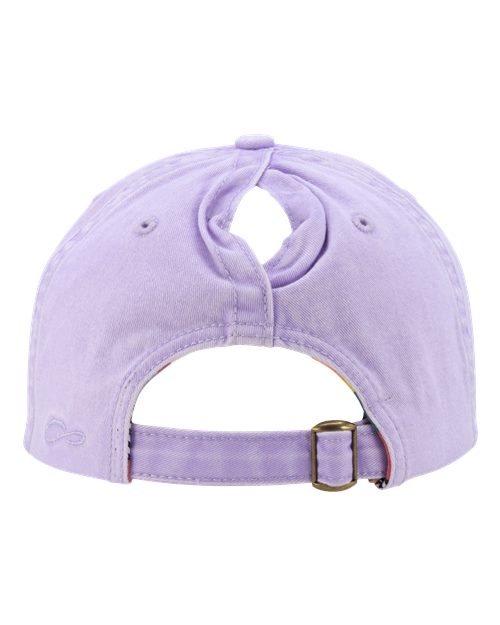 Women's Pigment-Dyed with Fashion Undervisor Cap - Lavender/ Stripes