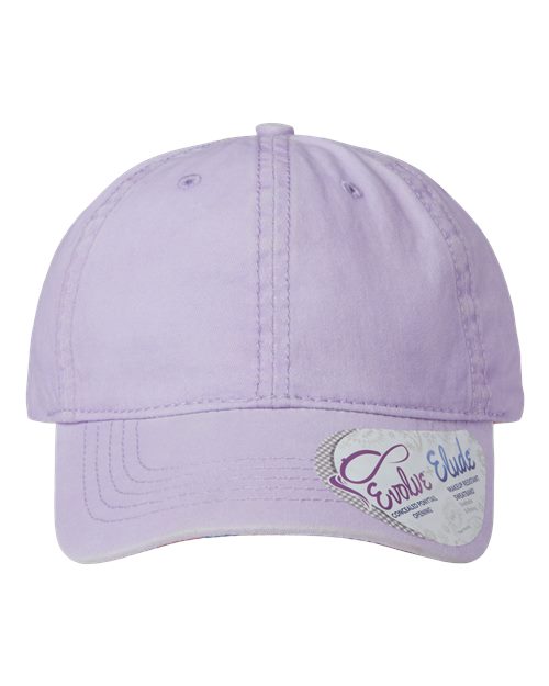 Women's Pigment-Dyed with Fashion Undervisor Cap - Lavender/ Stripes