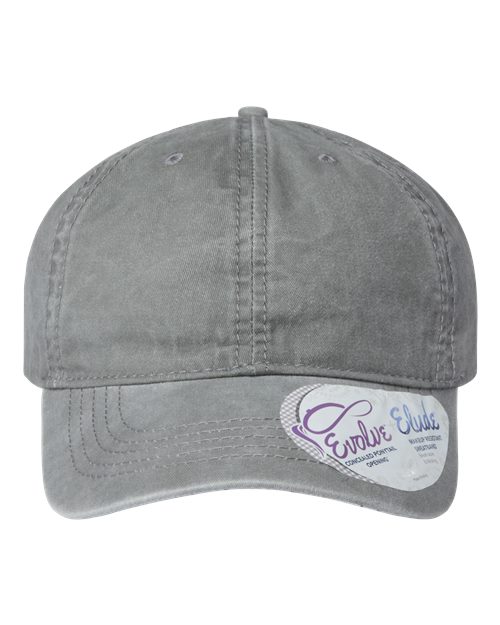 Women's Pigment-Dyed with Fashion Undervisor Cap - Light Grey/ Polka Dots