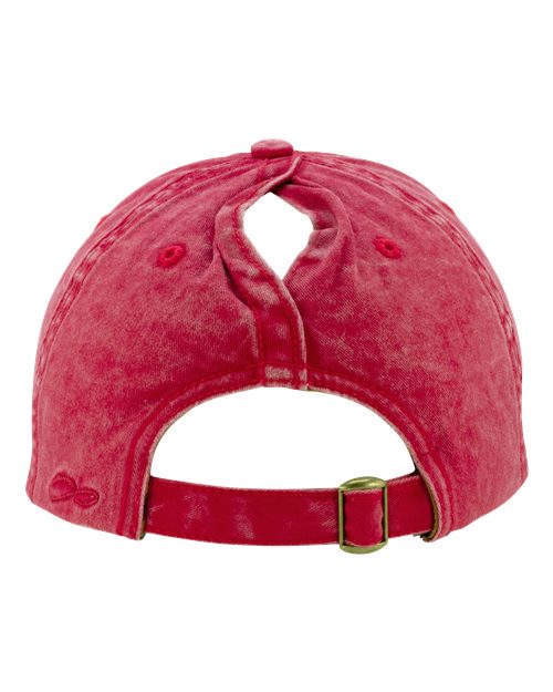Women's Pigment-Dyed with Fashion Undervisor Cap - Red/ Leopard