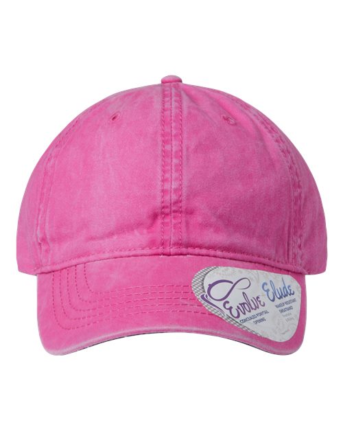 Women's Pigment-Dyed with Fashion Undervisor Cap - Rose/ Polka Dots