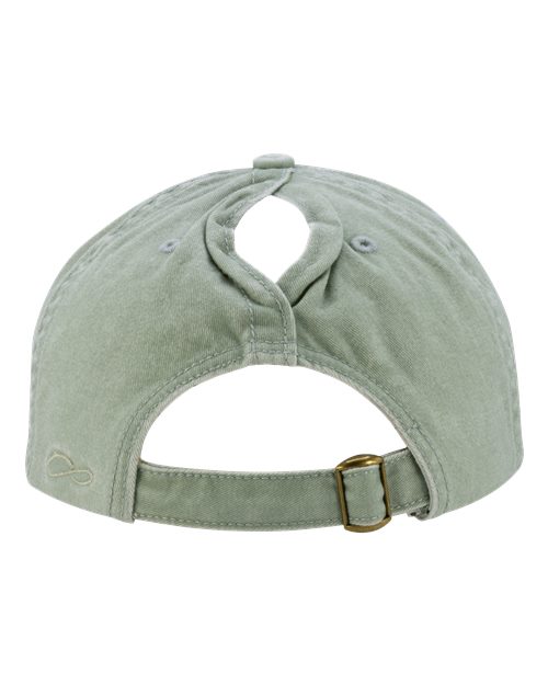 Women's Pigment-Dyed with Fashion Undervisor Cap - Sage/ Polka Dots