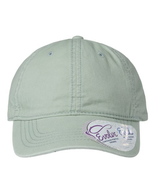 Women's Pigment-Dyed with Fashion Undervisor Cap - Sage/ Polka Dots