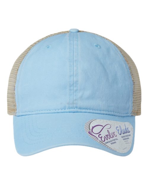 Women's Washed Mesh-Back Cap - Cashmere Blue/ Floral